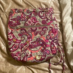 NWT’s. Vera Bradley Drawstring Bag. Paisley pink